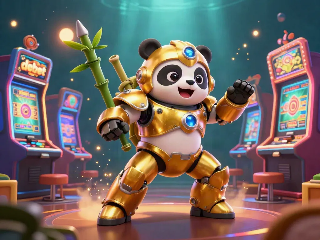 Engage in thrilling gameplay at debet with vibrant casino-themed elements and 3D characters in action.