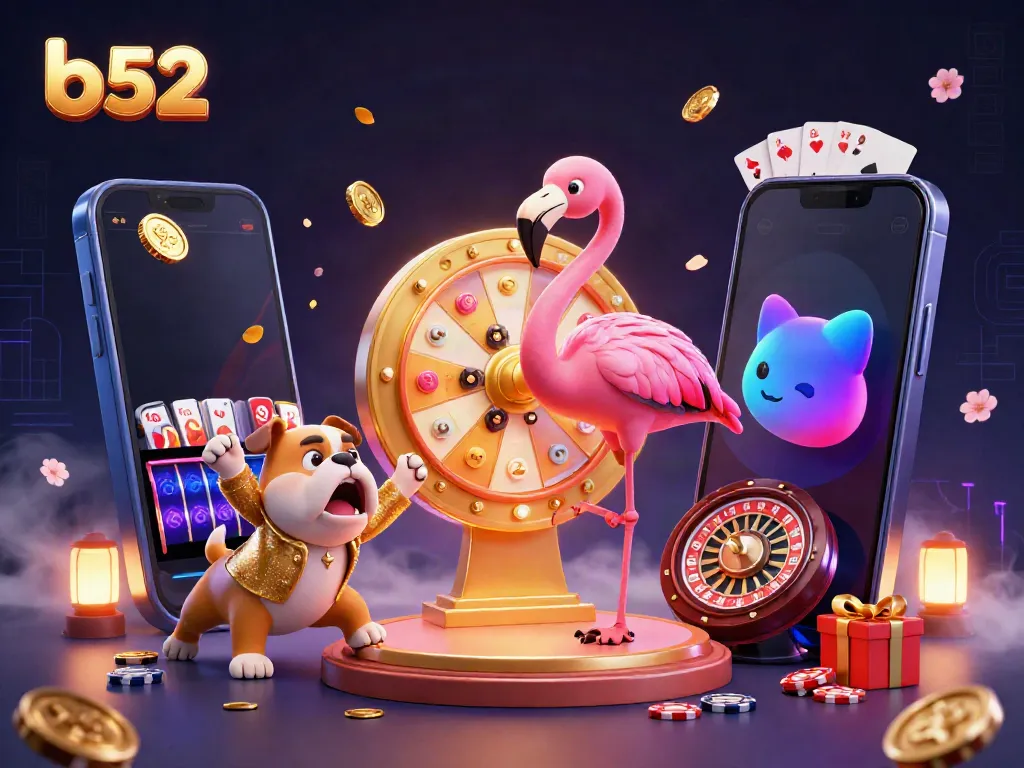 Experience thrilling gameplay at b52 with vibrant characters spinning prizes and spectacular game elements!