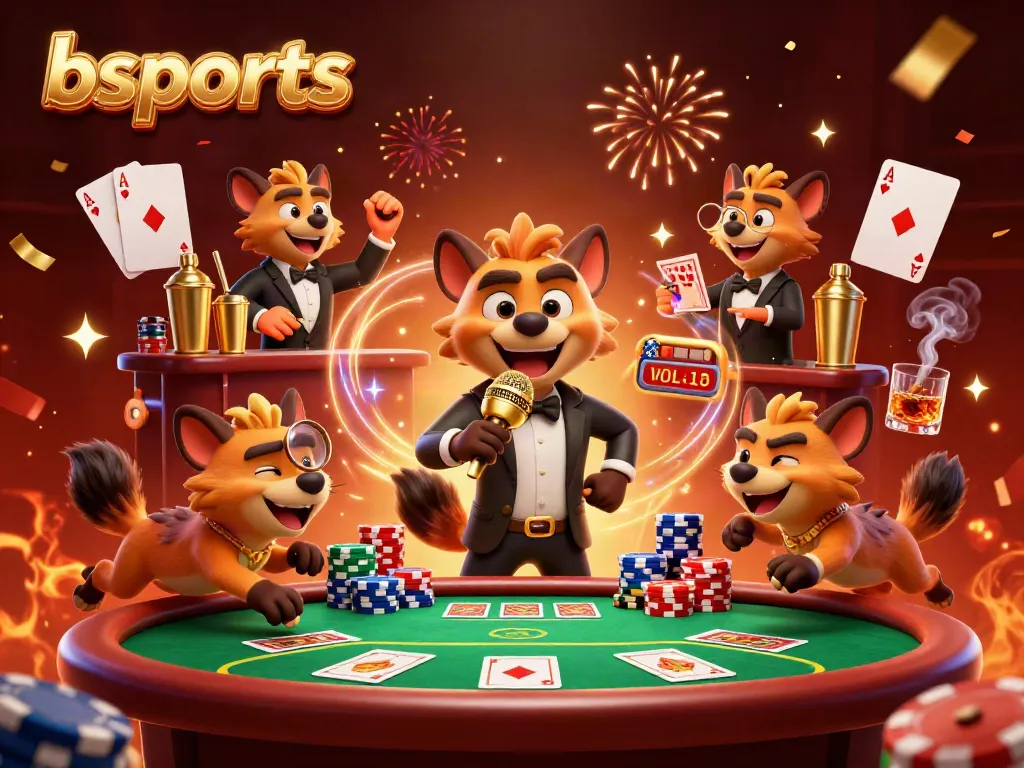 Experience the excitement at bsports casino with hyenas performing at a lively comedy club.
