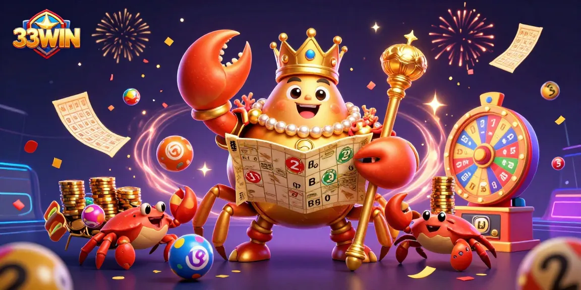 Engage with 33WIN's exciting world featuring a vibrant gaming scene full of lottery elements.
