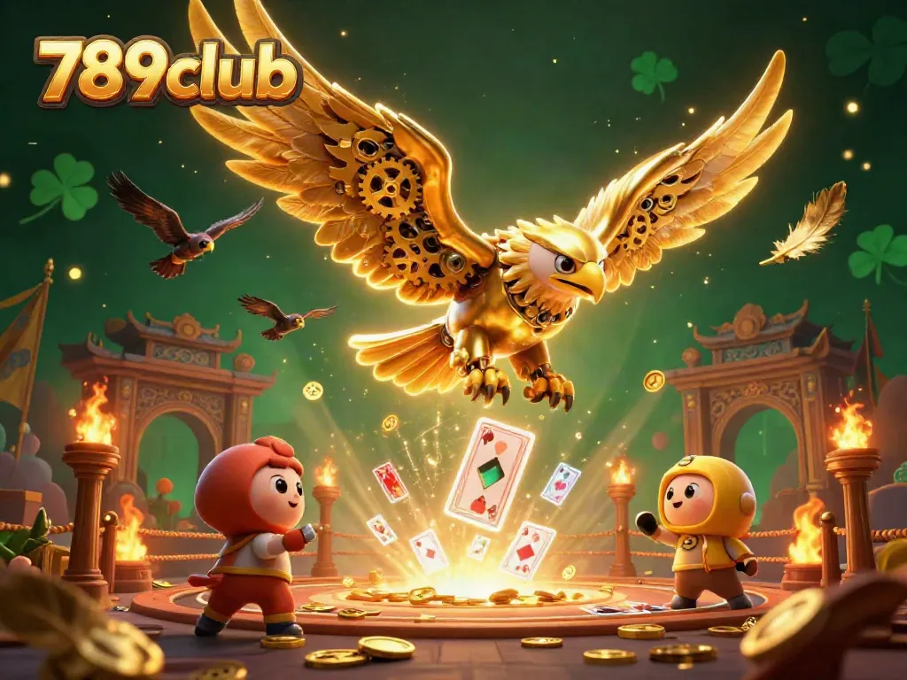 Experience the thrilling atmosphere of 789club with a dynamic 3D casino scene showcasing action and excitement.