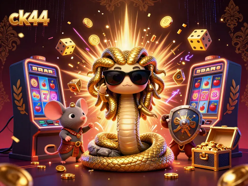 Experience exhilarating wins with ck44 in this vibrant 3D casino scene full of exciting game elements.