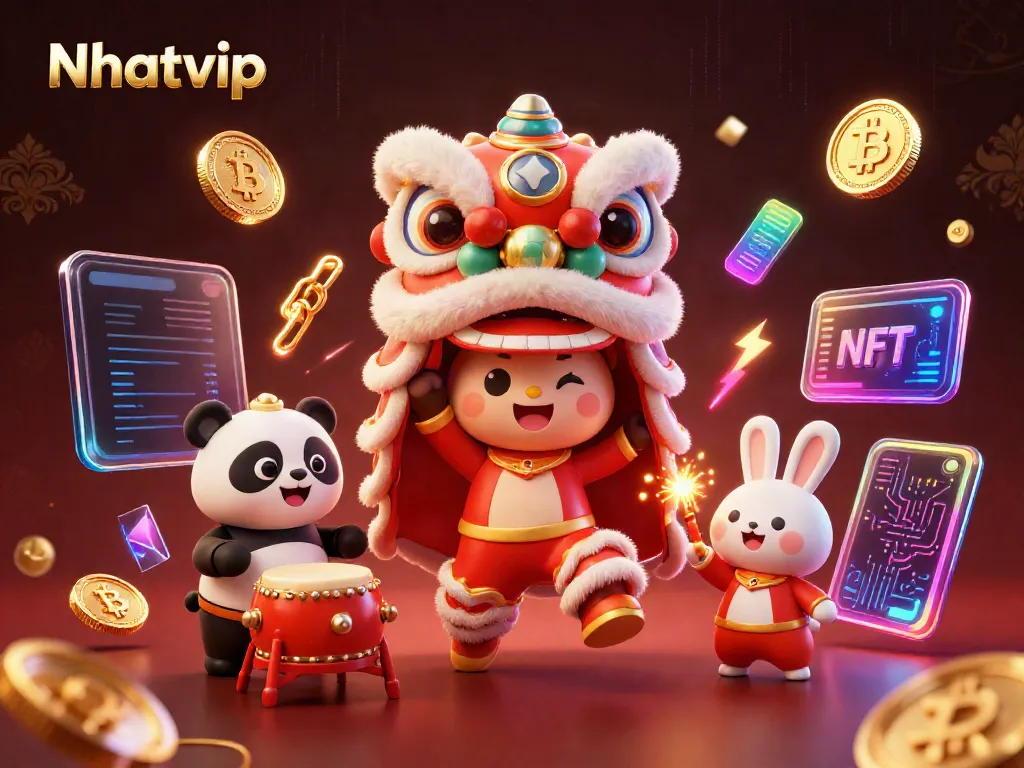 Experience Nhatvip's thrilling action with vivid 3D characters celebrating in a vibrant casino scene.
