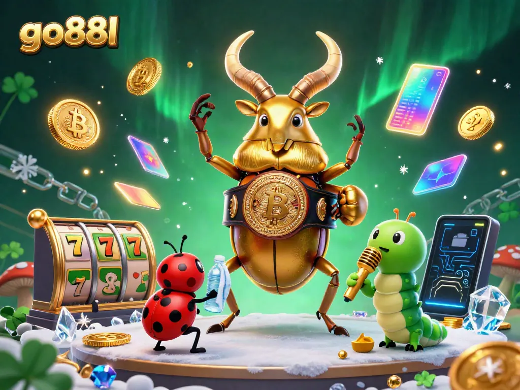 Experience the excitement of go88l with a vibrant casino-themed 3D illustration featuring unique characters.