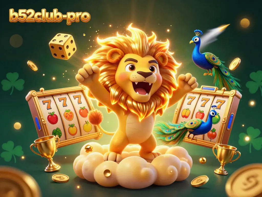 Engage with b52club-pro’s thrilling slot games in a visually captivating 3D casino scene.