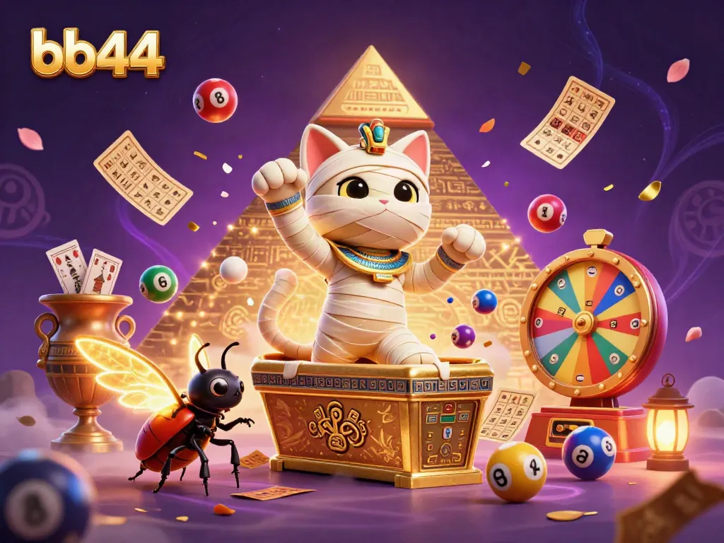 Engage in thrilling gameplay at bb44 with vibrant casino elements and mystical characters in a dynamic setting.