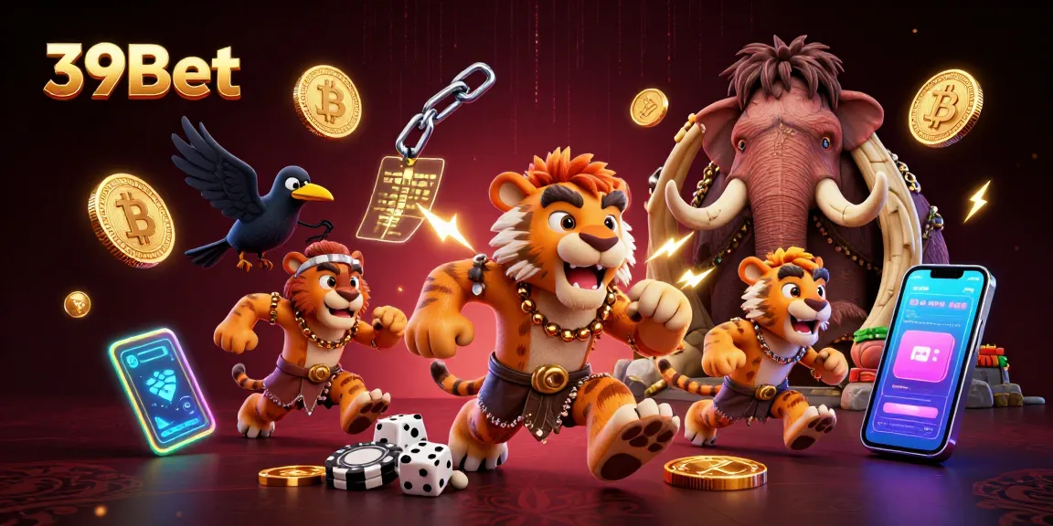 Win big with 39Bet in an immersive prehistoric casino adventure featuring vibrant 3D elements.