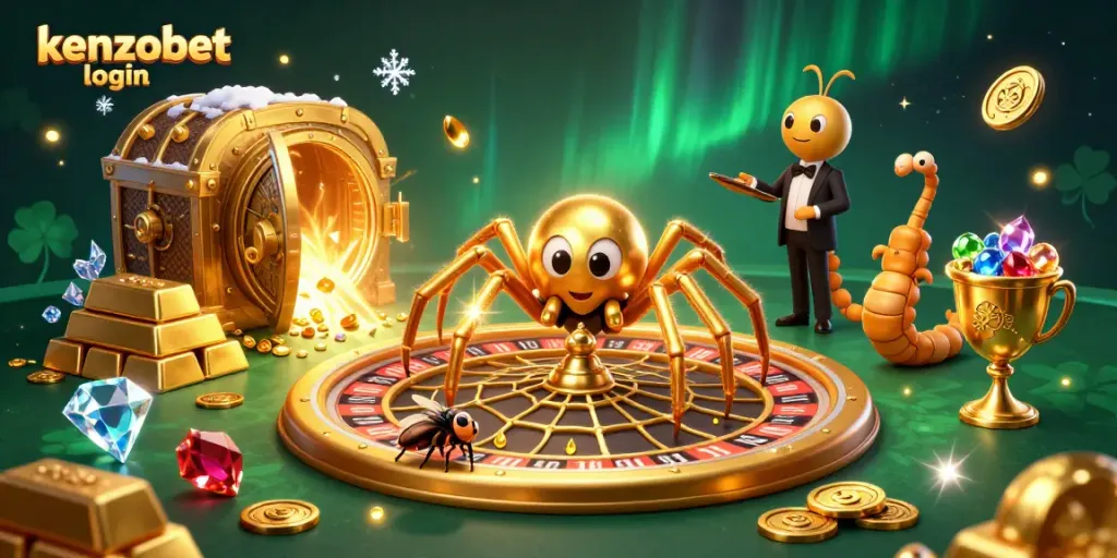 Experience thrilling kenzobet login action with cartoon characters in a vibrant casino setting.
