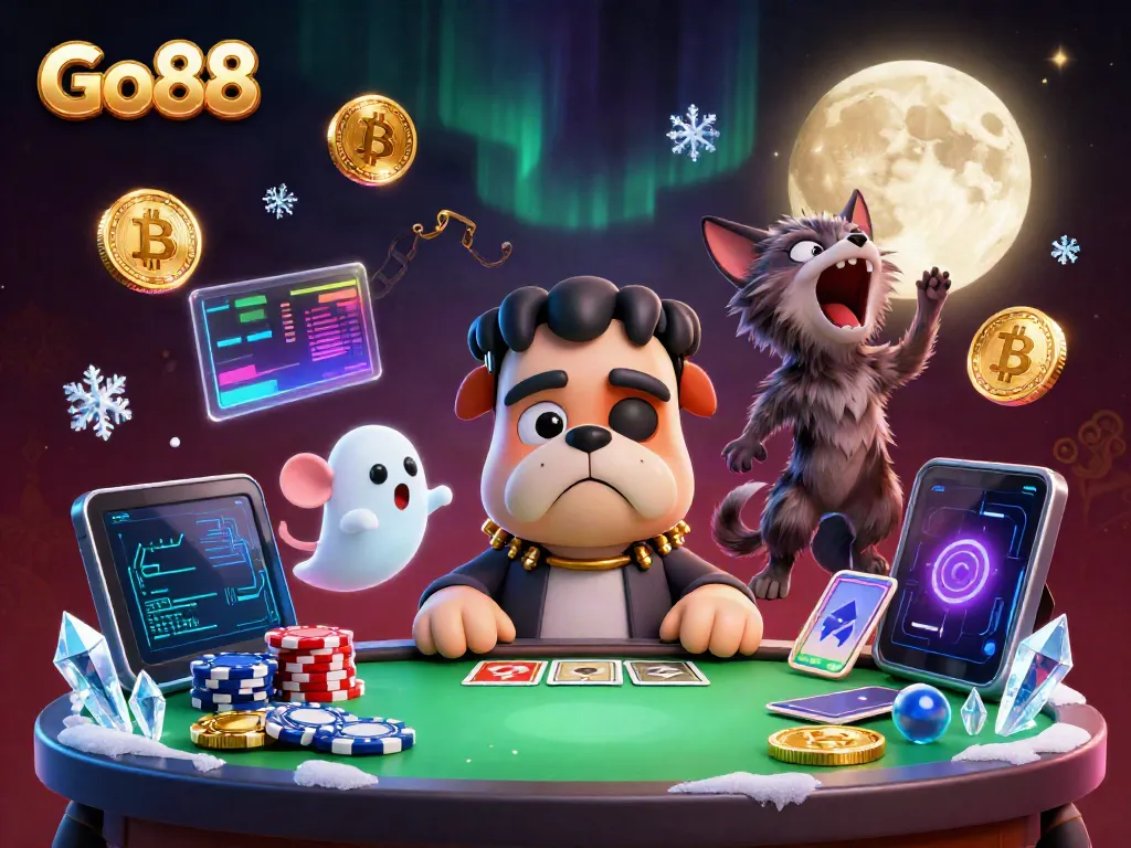 Experience Go88's thrilling gaming with vibrant characters and casino elements in a captivating 3D scene.